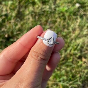 Pandora Sparkling Pear Halo Ring